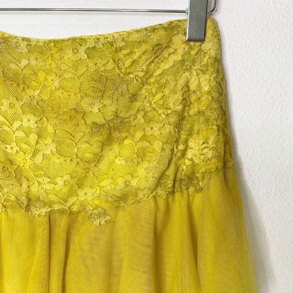 Free People Yellow A-Line Skirt - Picture 7 of 7